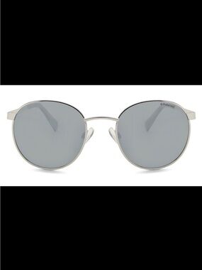 Polaroid PLD 2053 Silver Round Metal Sunglasses with Gray Lenses